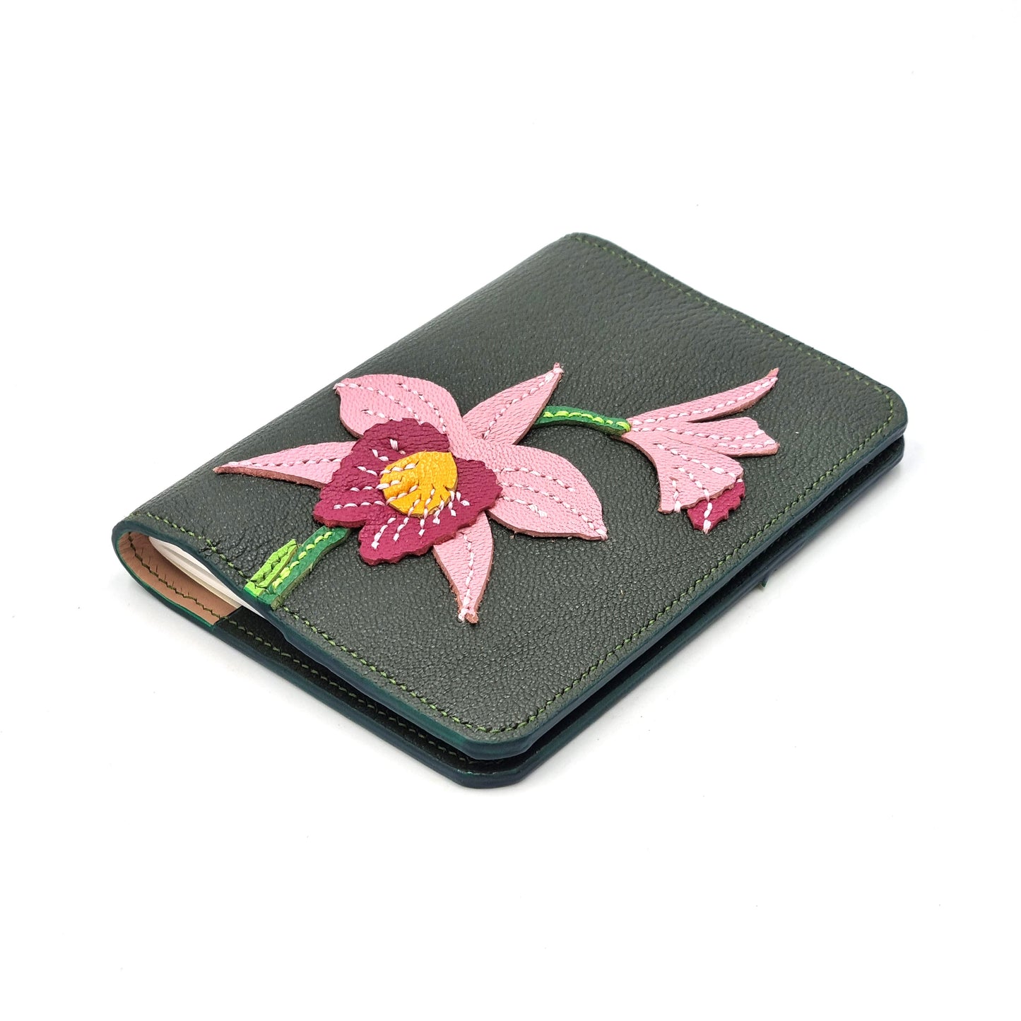 Studio Arkademie SG60 ORCHID BM Leather Passport Cover, Deep Veridian