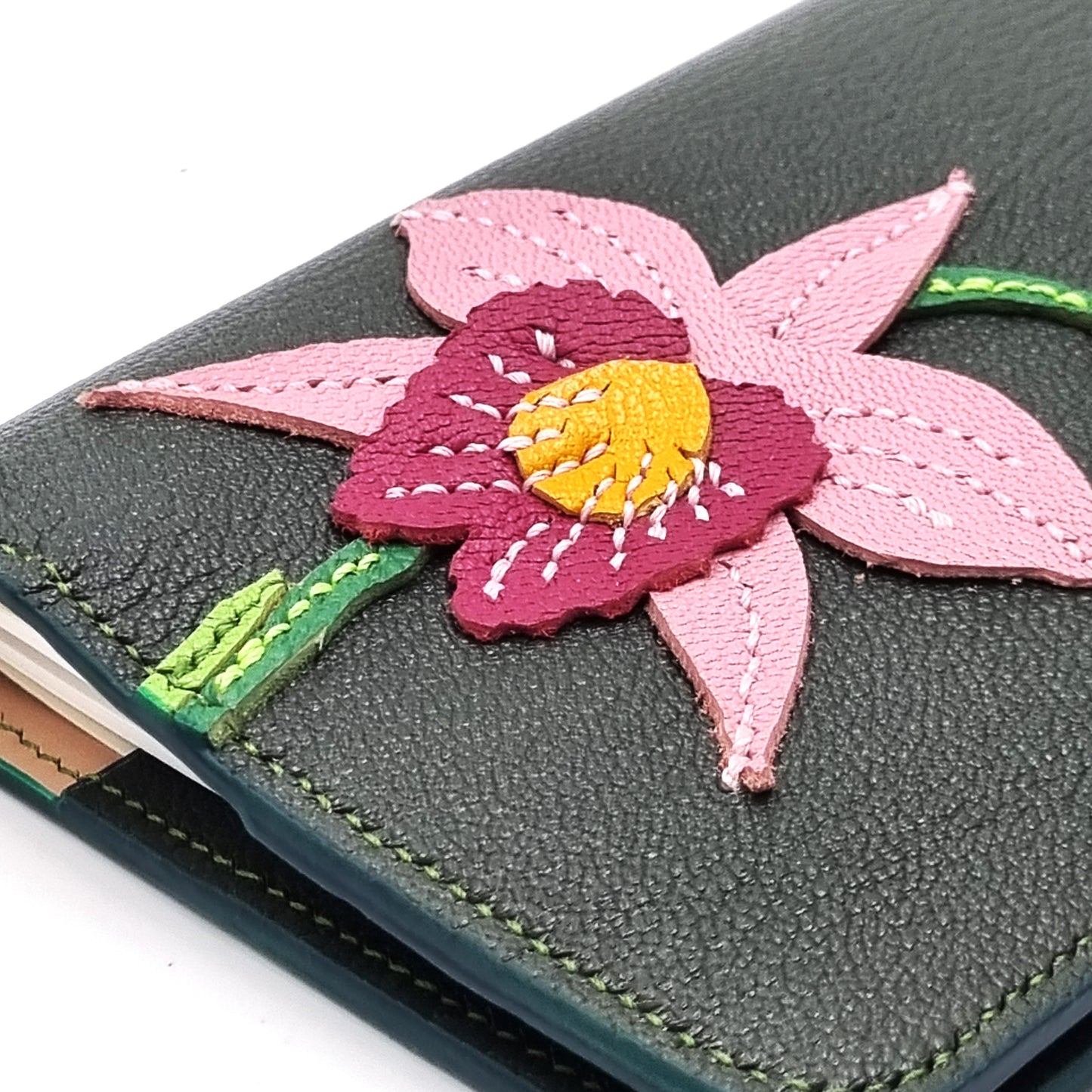 Studio Arkademie SG60 ORCHID BM Leather Passport Cover, Deep Veridian