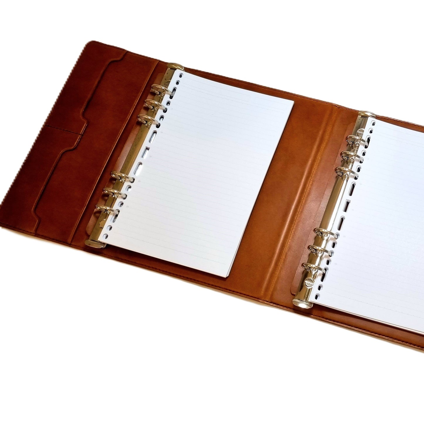 HERITAGE A5-P BUTTERO Leather 6-Ring Binder Folder, Burgundy