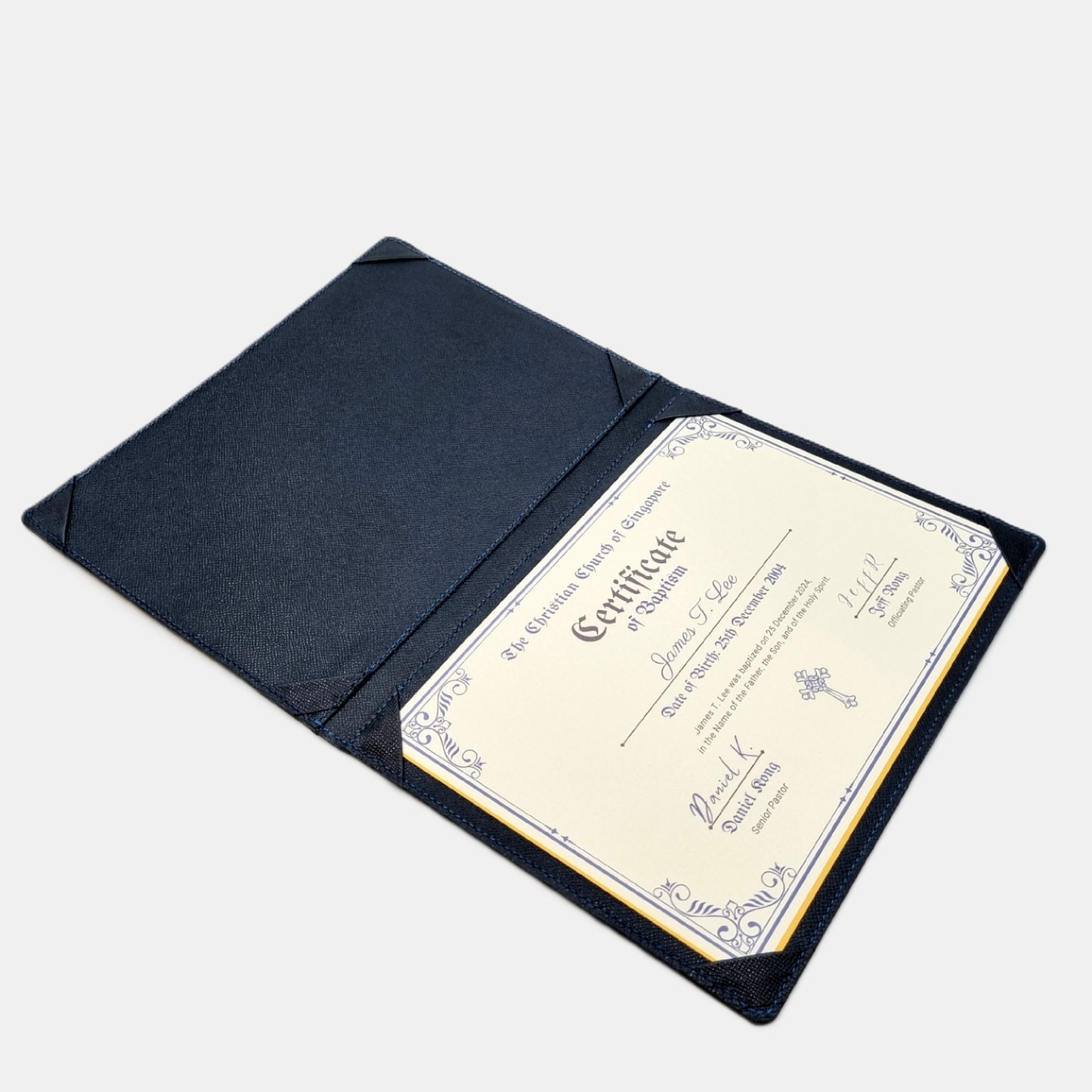 COVERNANT A4 Leather Double Certificates Folder