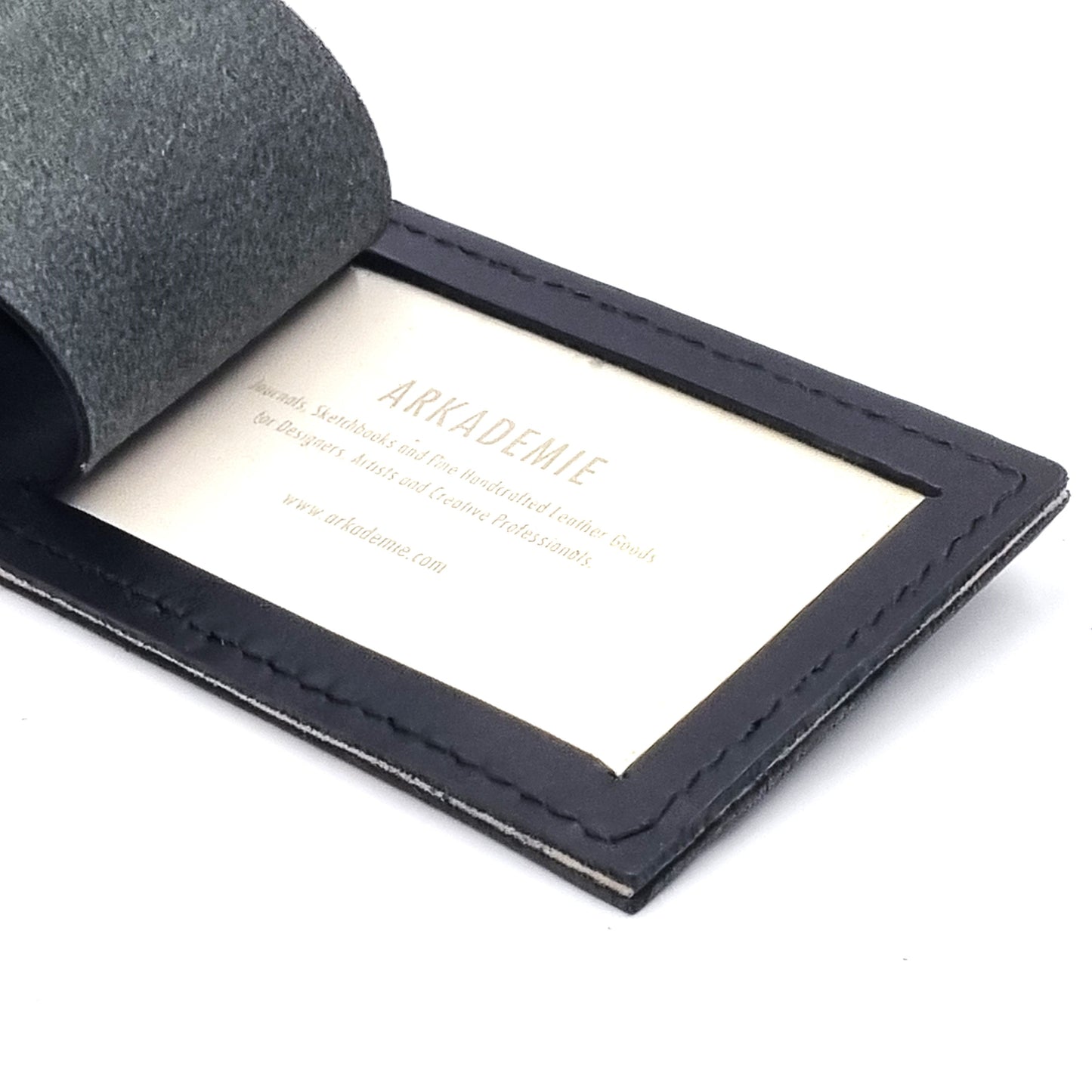 DRUCKER Leather Luggage Tag