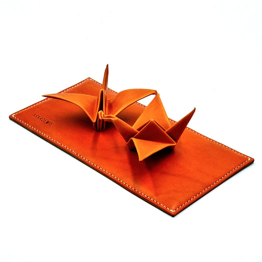 Studio Arkademie RENZURU Leather Twin Cranes Desktop Deco
