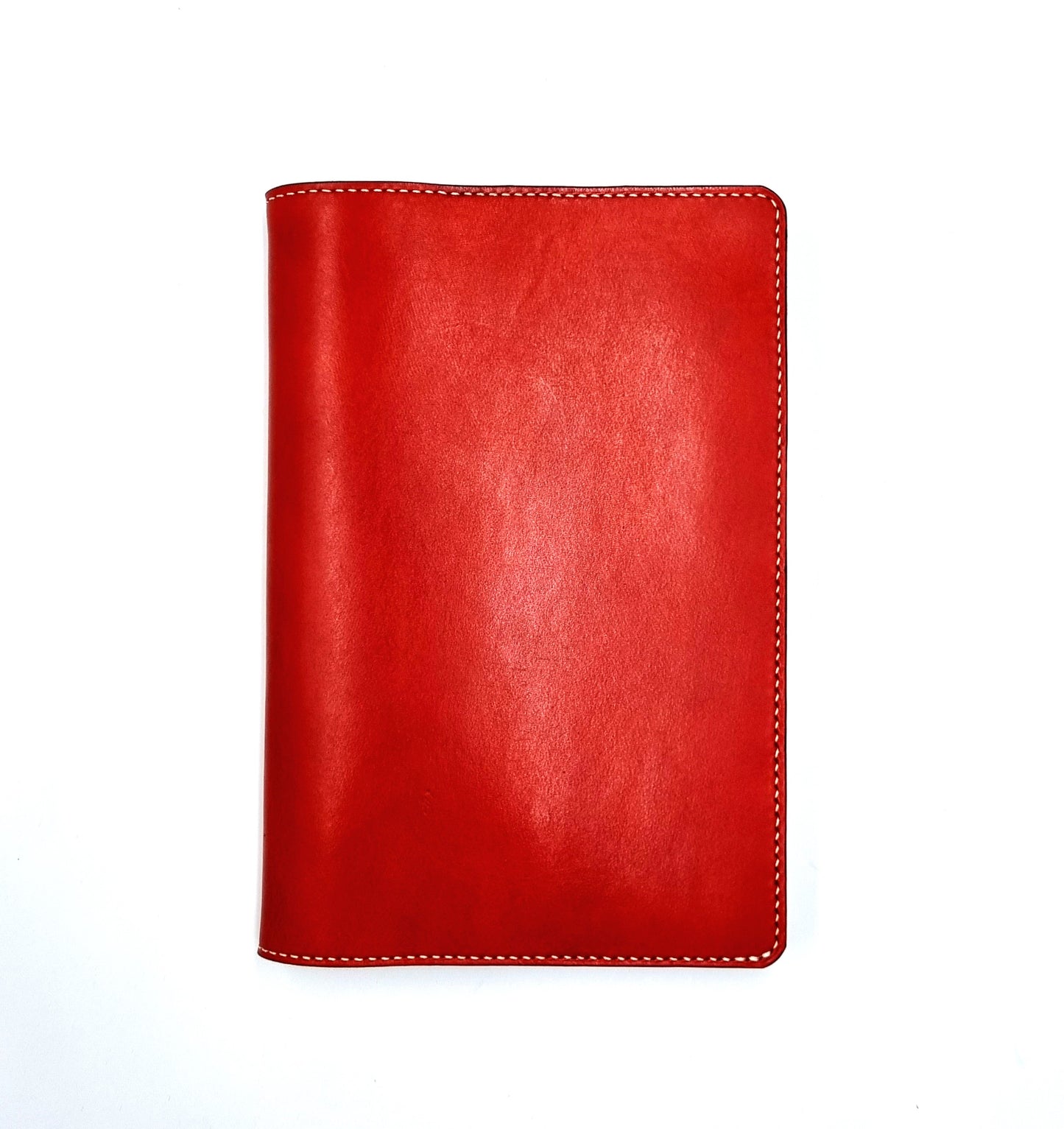 ROHE II A5-P BUTTERO Leather Notebook Cover, Red & Black