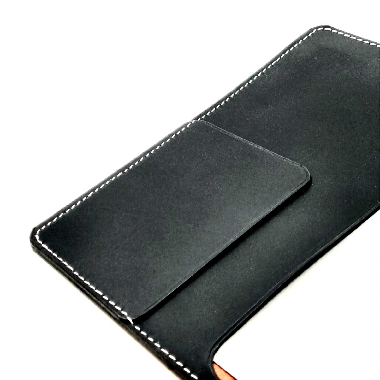 ROHE II A5-P BUTTERO Leather Notebook Cover, Red & Black