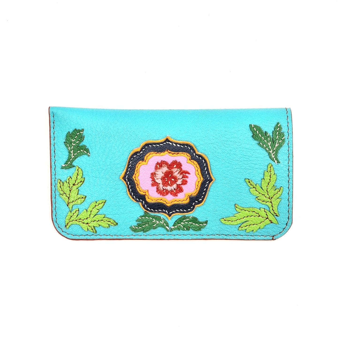 Studio Arkademie NYONYA Leather Large Spectacles Case, Turquoise