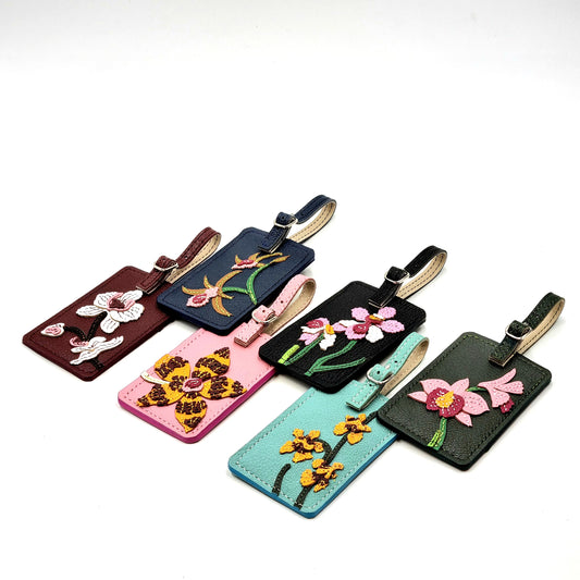 Studio Arkademie SG60 ORCHID Leather Luggage Tag set-of-6