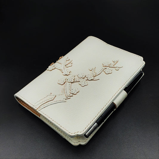 Studio Arkademie MING DH PLUM BLOSSOM A5 Portrait Notebook Sleeve, White