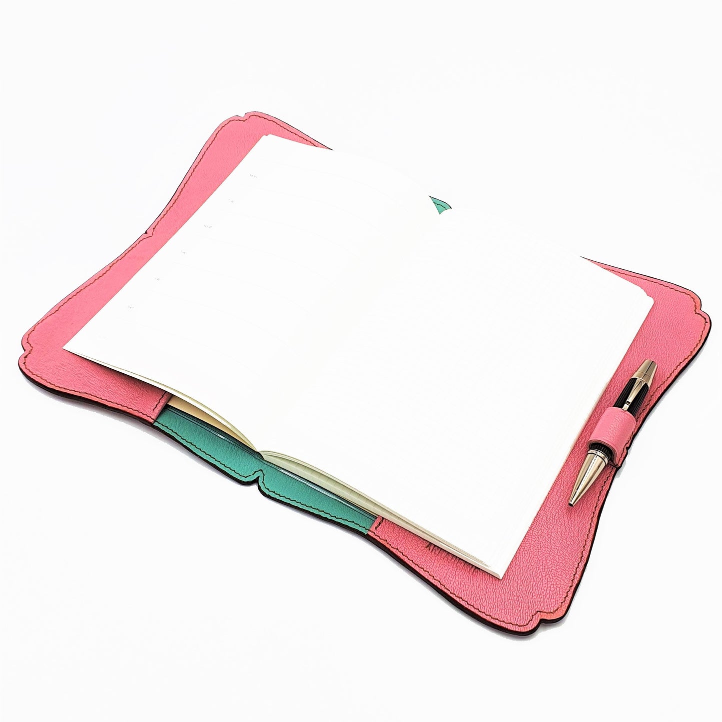 Studio Arkademie NYONYA A5 Portrait Leather Notebook Sleeve, Turquoise