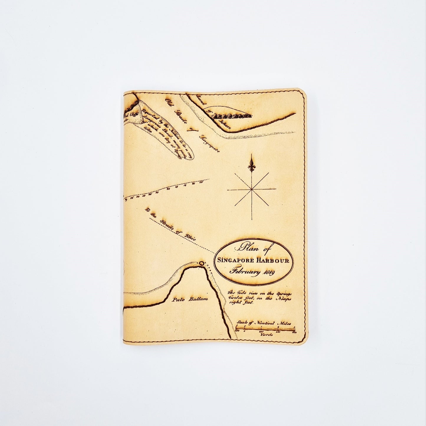 RAFFLES 1819 A5 Leather Notebook Cover ( SG Bicentennial Collection )