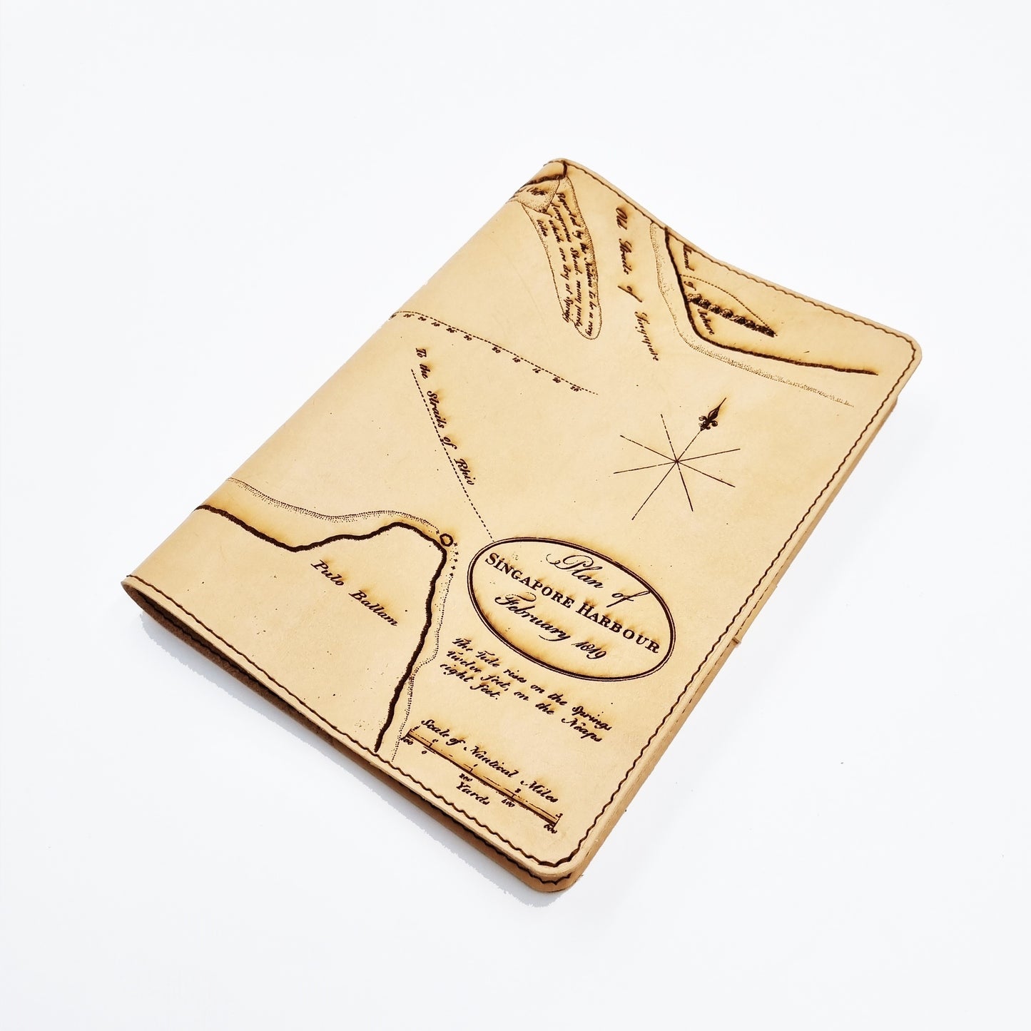RAFFLES 1819 A5 Leather Notebook Cover ( SG Bicentennial Collection )
