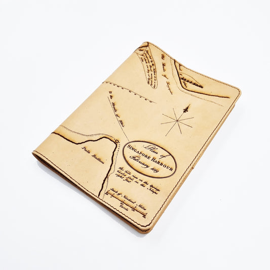 RAFFLES 1819 A5 Leather Notebook Cover ( SG Bicentennial Collection )
