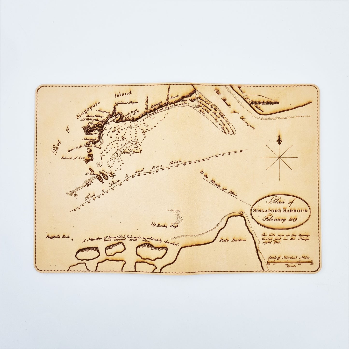 RAFFLES 1819 A5 Leather Notebook Cover ( SG Bicentennial Collection )