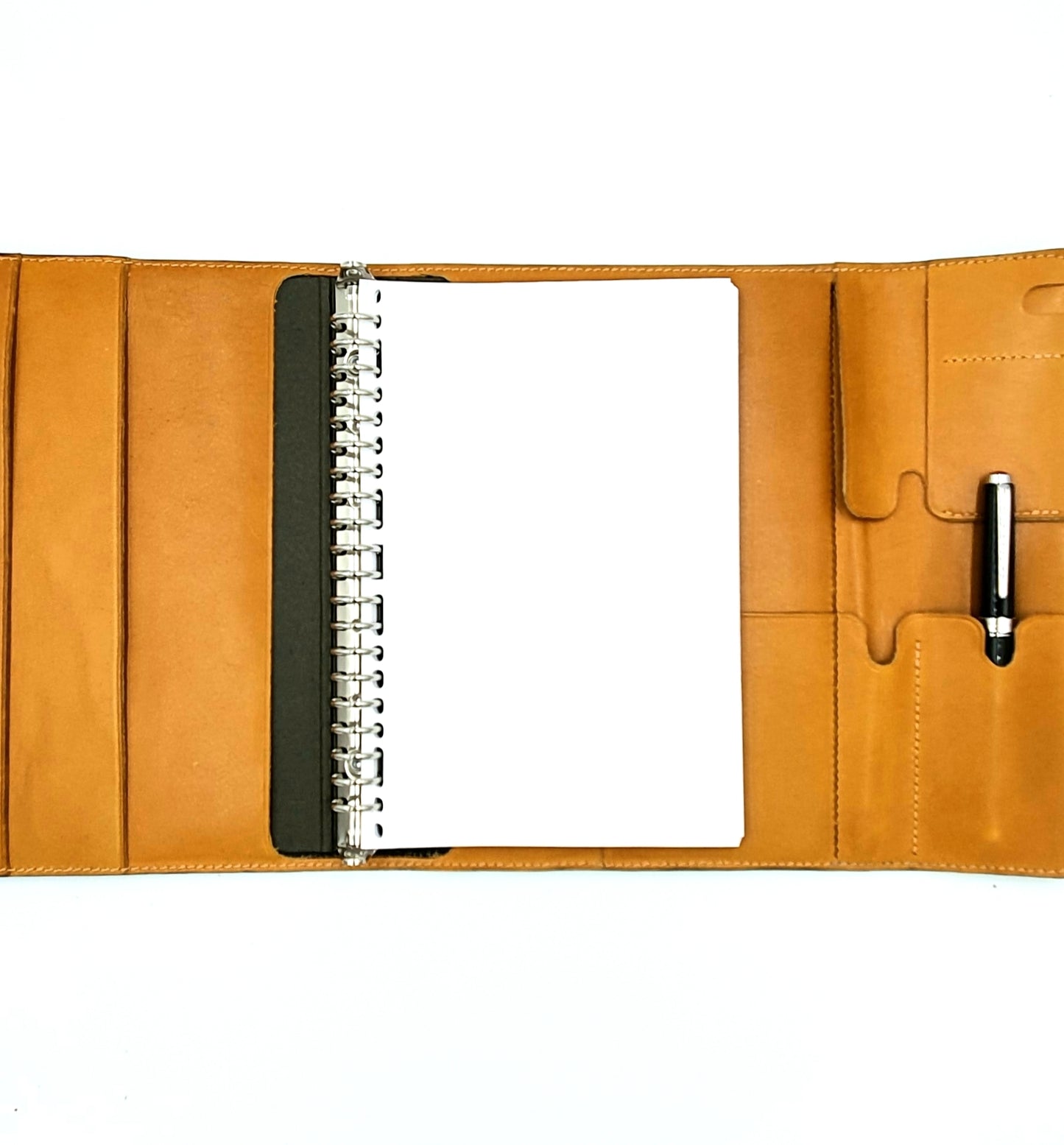 HERITAGE A5 Portrait Ring-Planner Sleeve, Black / Mustard ( Bespoke )