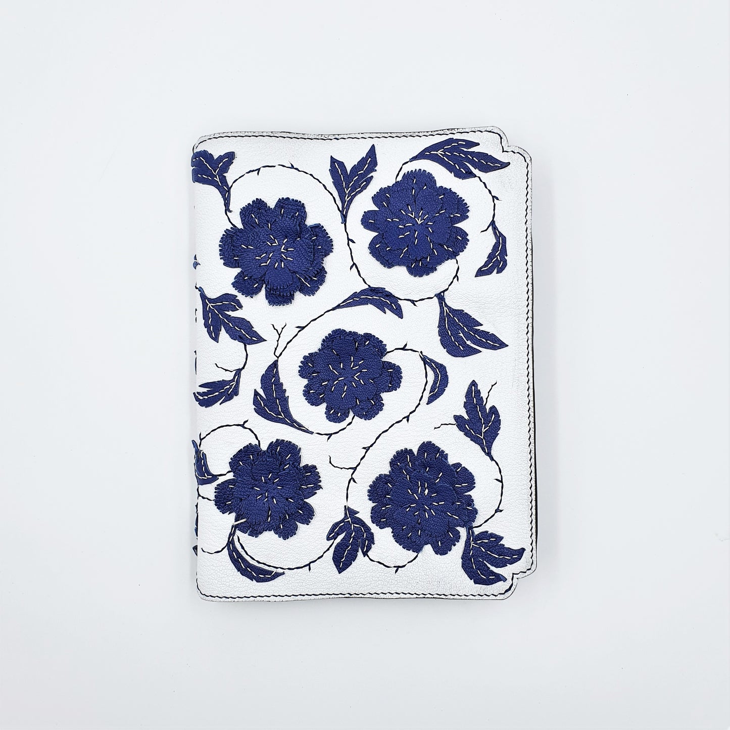 Studio Arkademie MING TEN PEONIES A5 Portrait Notebook Sleeve, Blue & White