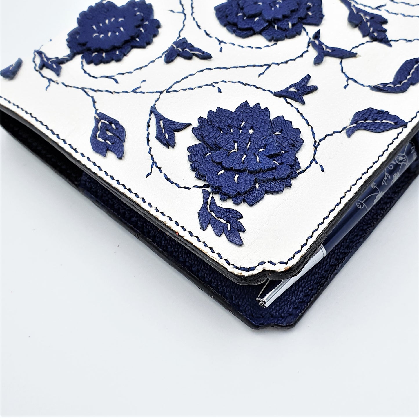 Studio Arkademie MING TEN PEONIES A6 Portrait Notebook Sleeve, Blue & White