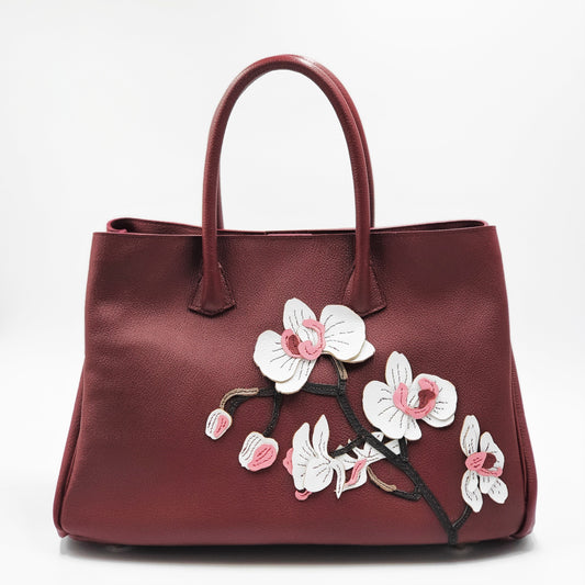 Studio Arkademie ORCHID PH 35 Leather Handbag, Bordeaux
