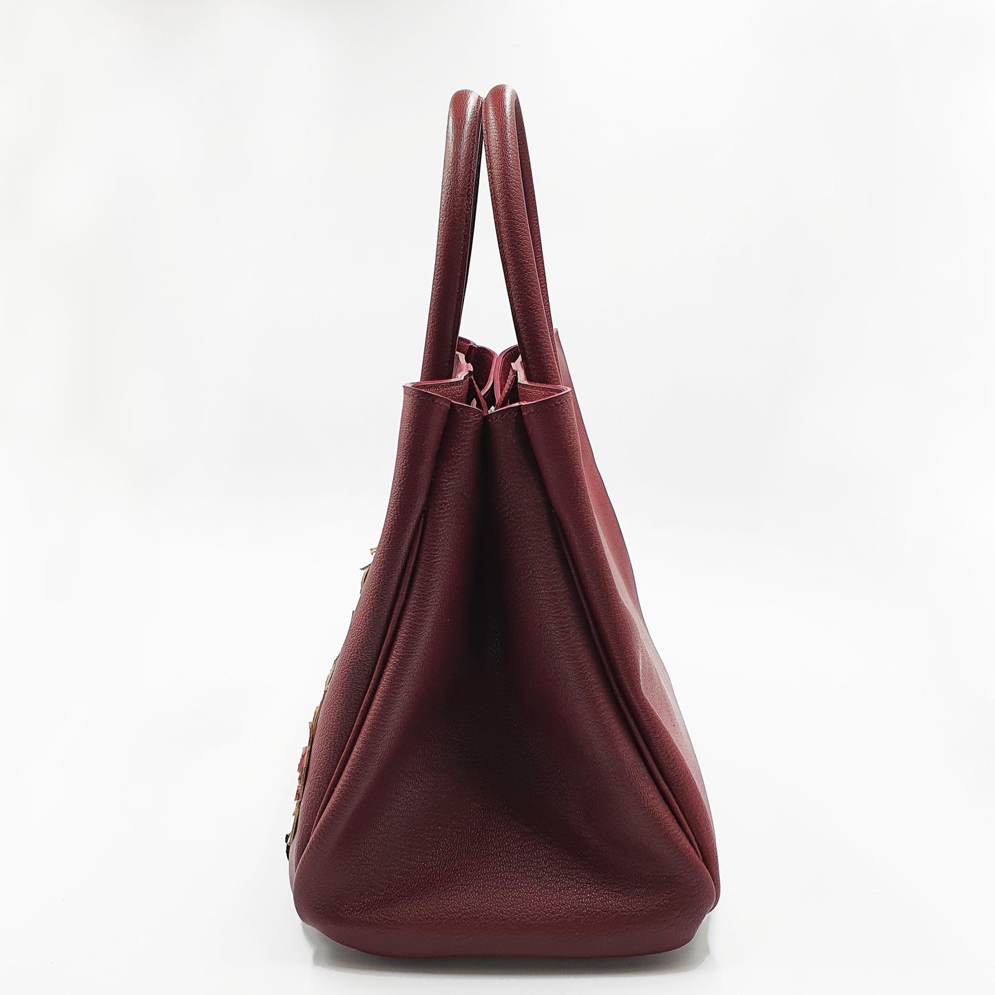 Studio Arkademie ORCHID PH 35 Leather Handbag, Bordeaux