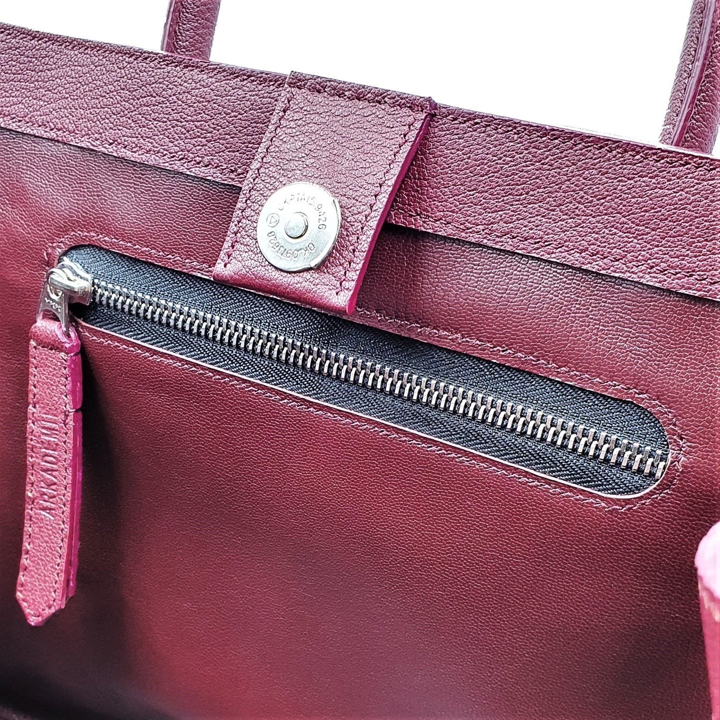 Studio Arkademie ORCHID PH 35 Leather Handbag, Bordeaux
