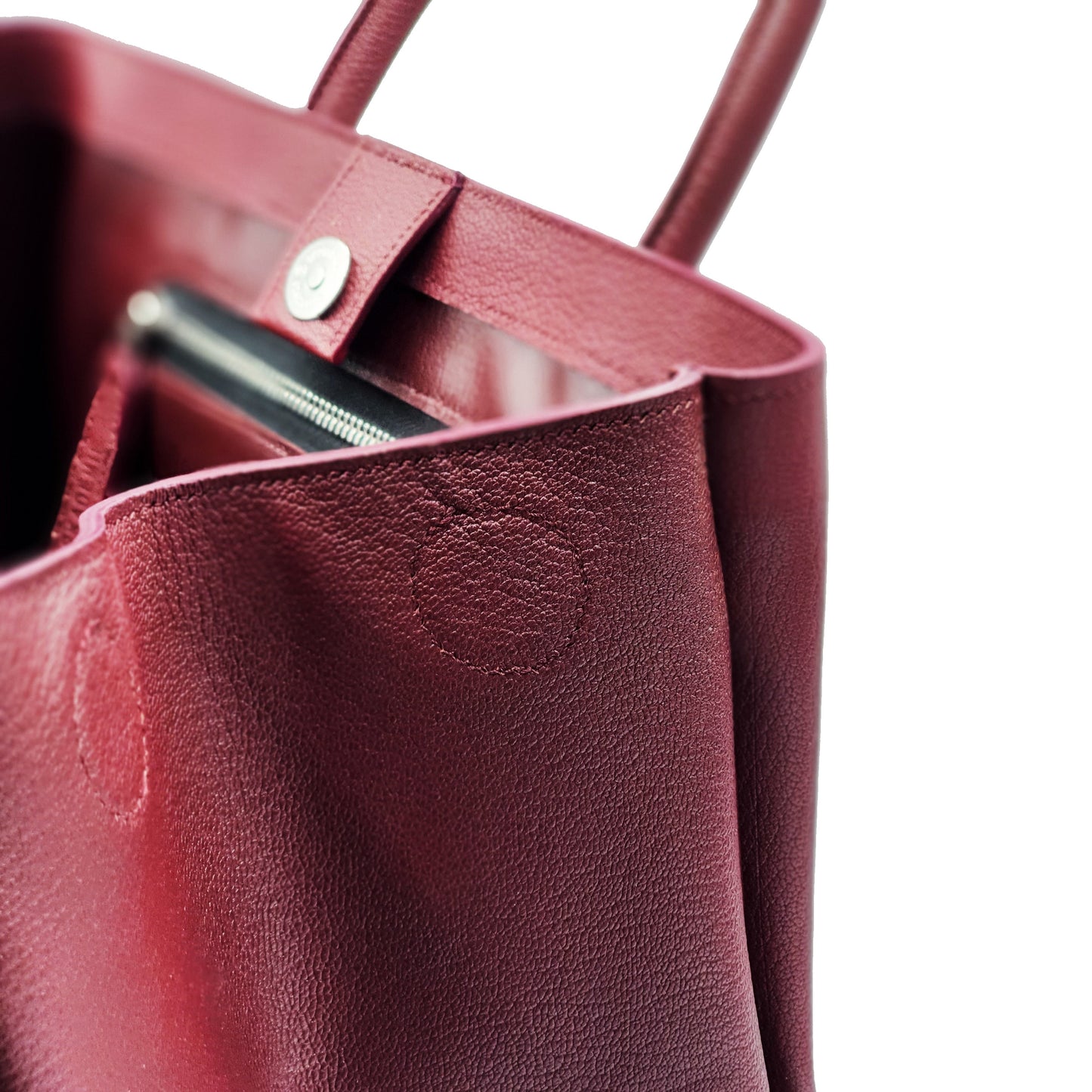 Studio Arkademie ORCHID PH 35 Leather Handbag, Bordeaux