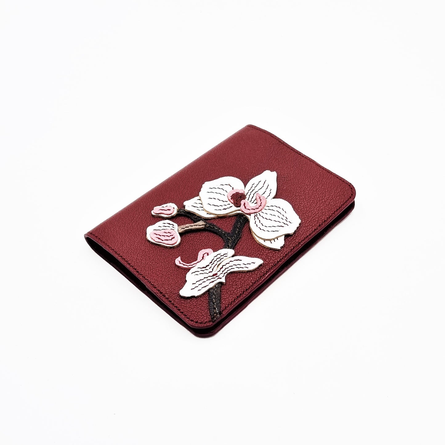 Studio Arkademie SG60 ORCHID PH Leather Passport Cover, Bordeaux