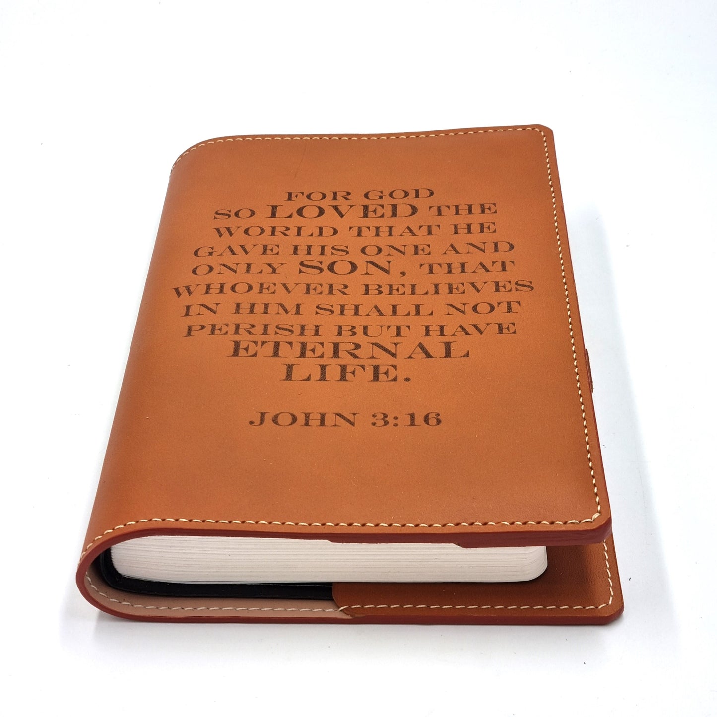 RHEMA A5-P Leather Bible Cover with English Verses