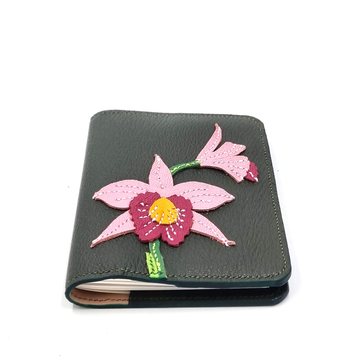 Studio Arkademie SG60 ORCHID Bamboo Leather Passport Cover, Deep Green