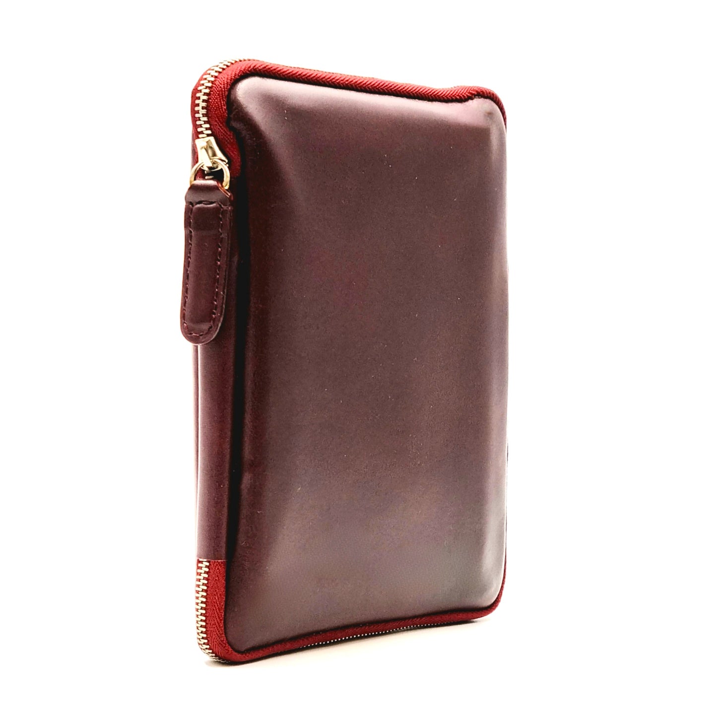 ARKADEMIE A6 BUTTERO Leather Zipper Pen Case, Burgundy