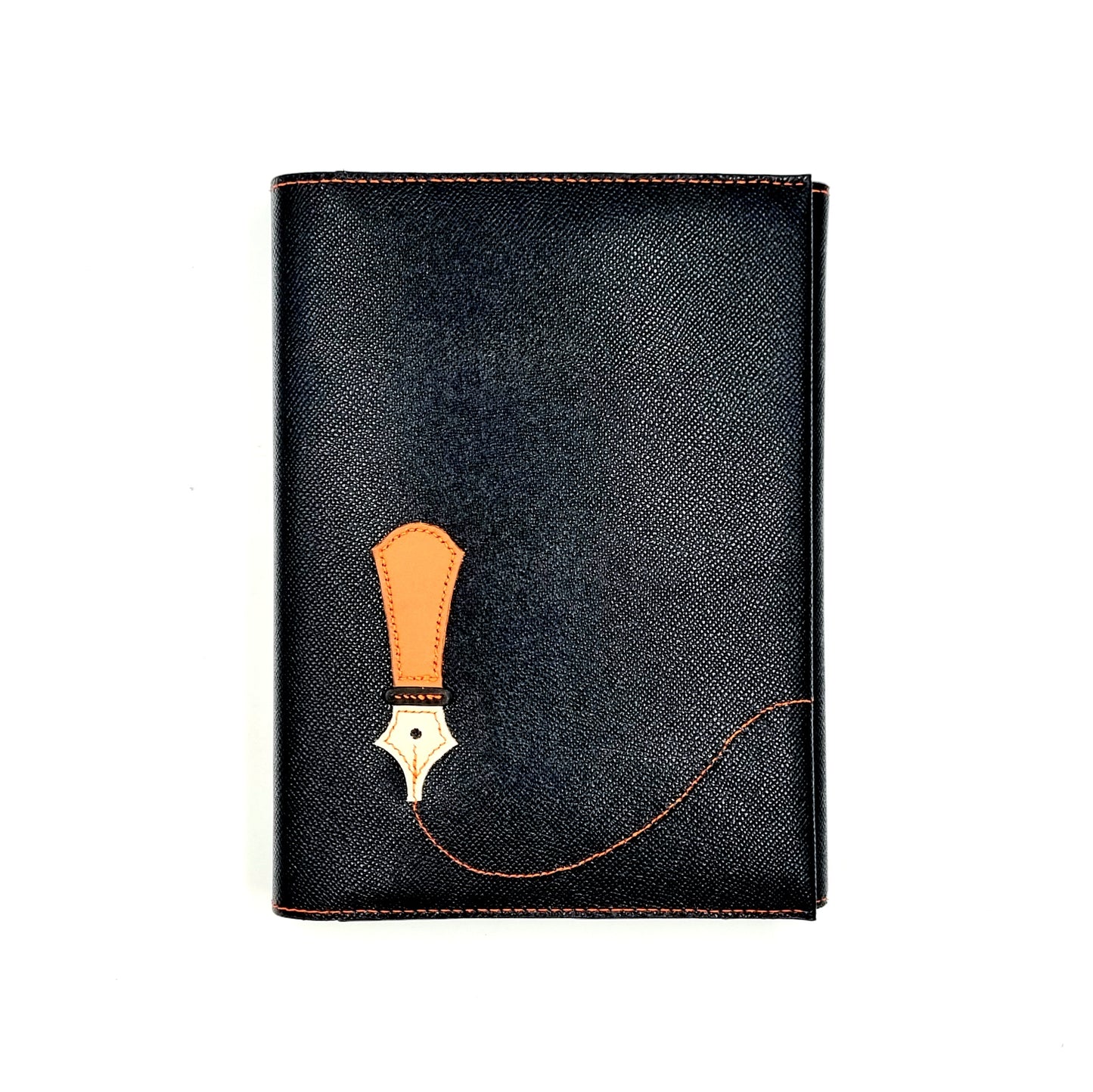 ARKADEMIE EPSOM Leather Ring Binder Cover, Navy