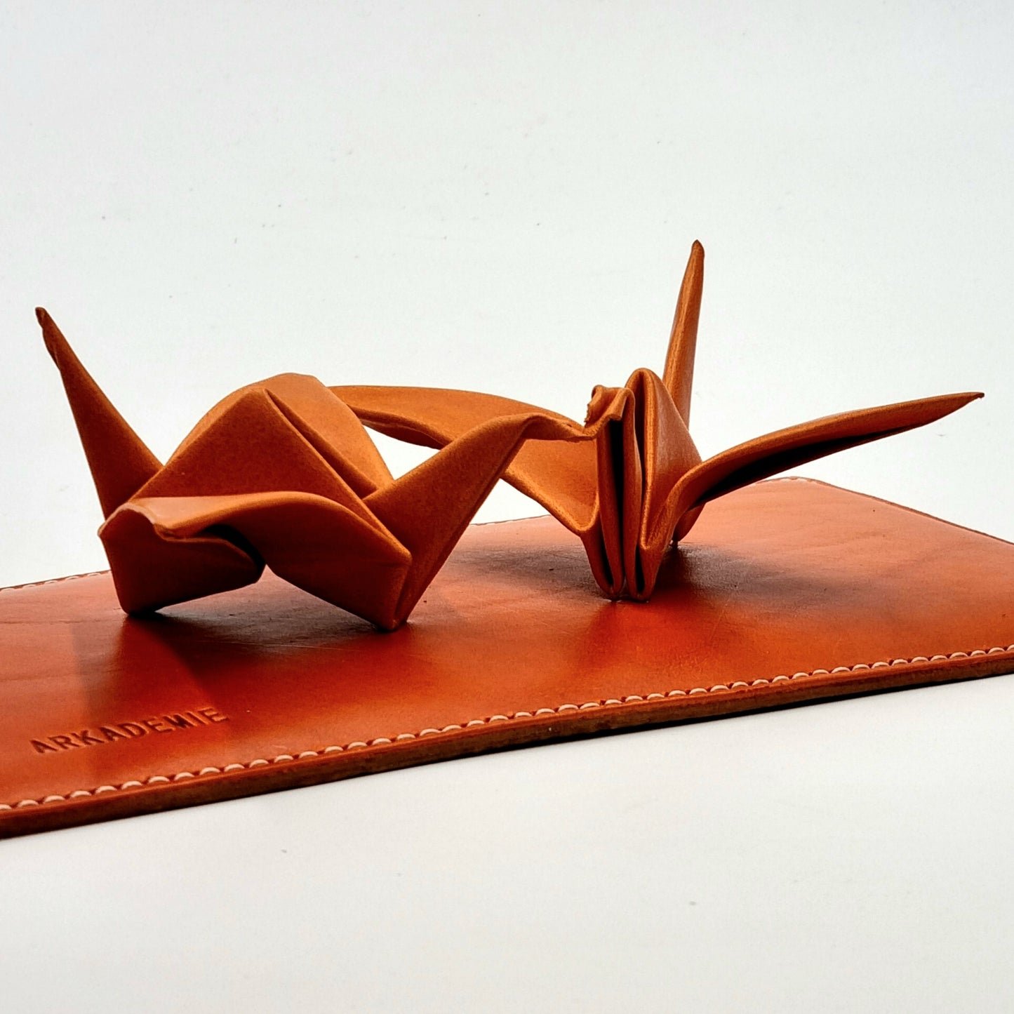 Studio Arkademie RENZURU Leather Twin Cranes Desktop Deco