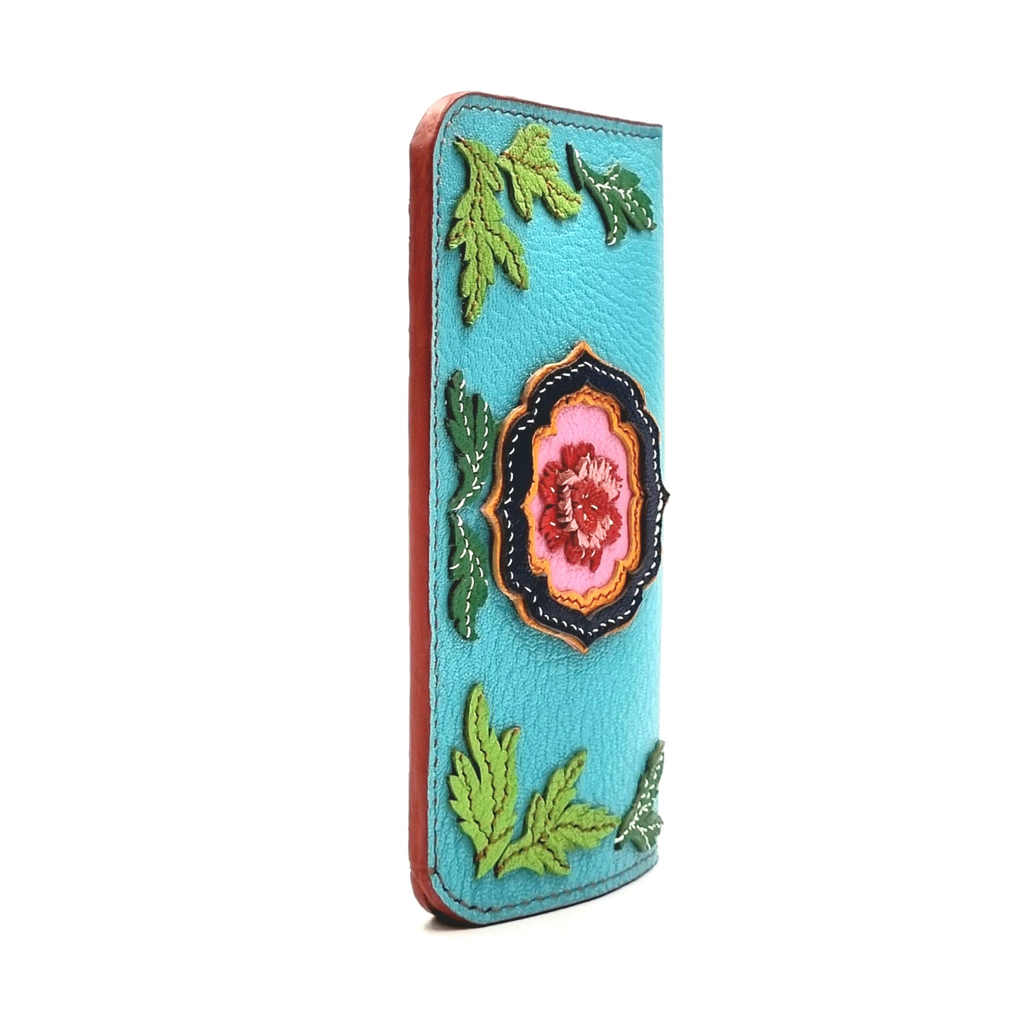 Studio Arkademie NYONYA Leather Large Spectacles Case, Turquoise