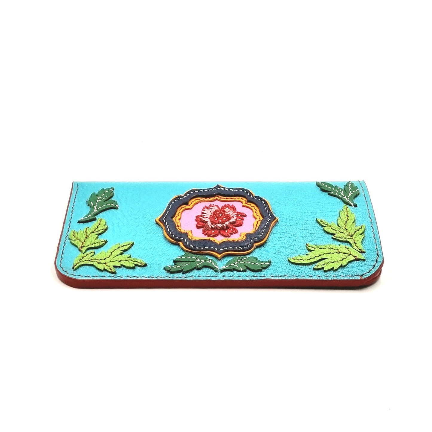 Studio Arkademie NYONYA Leather Large Spectacles Case, Turquoise