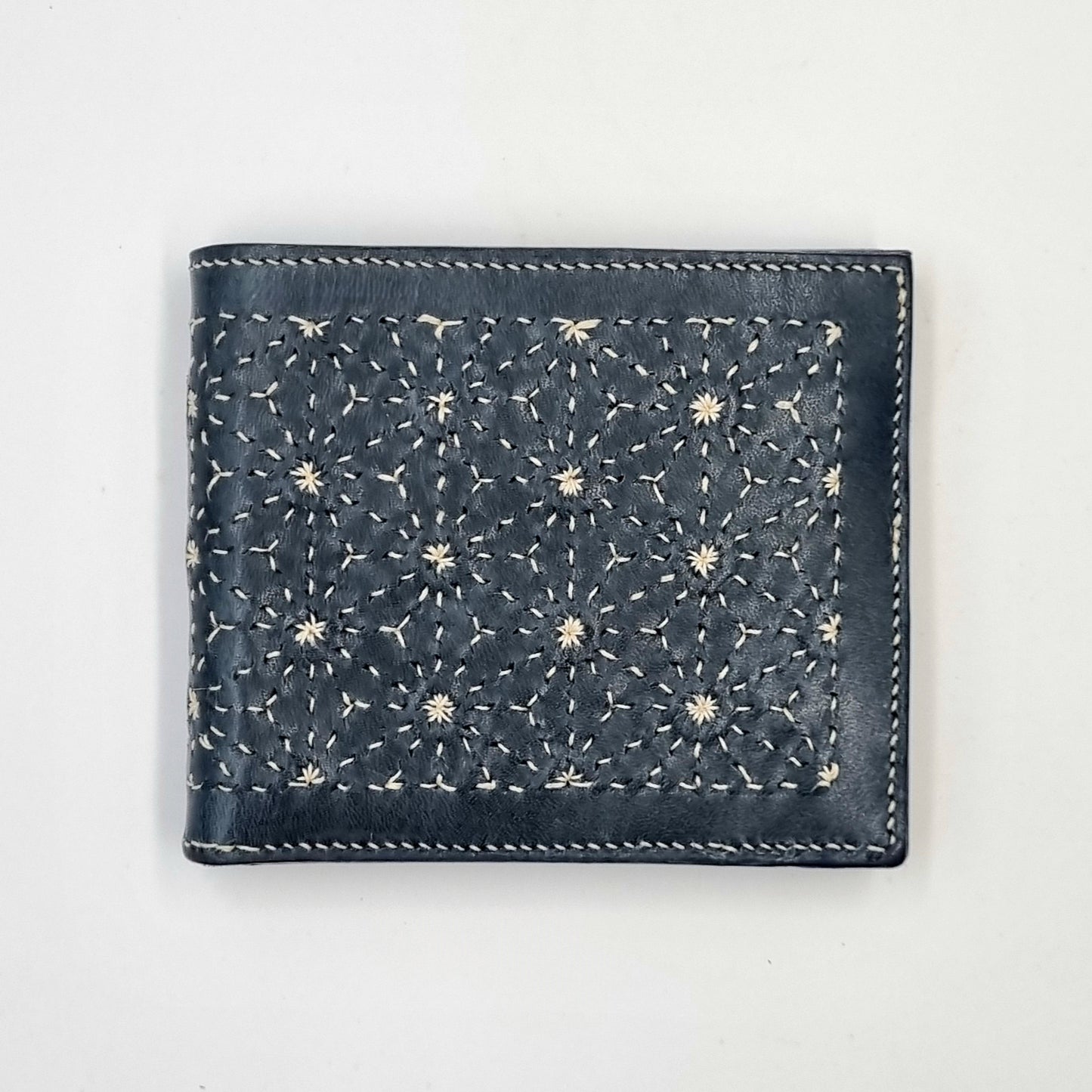 Studio Arkademie ASANOHA SASHIKO Bifold Wallet, Indigo