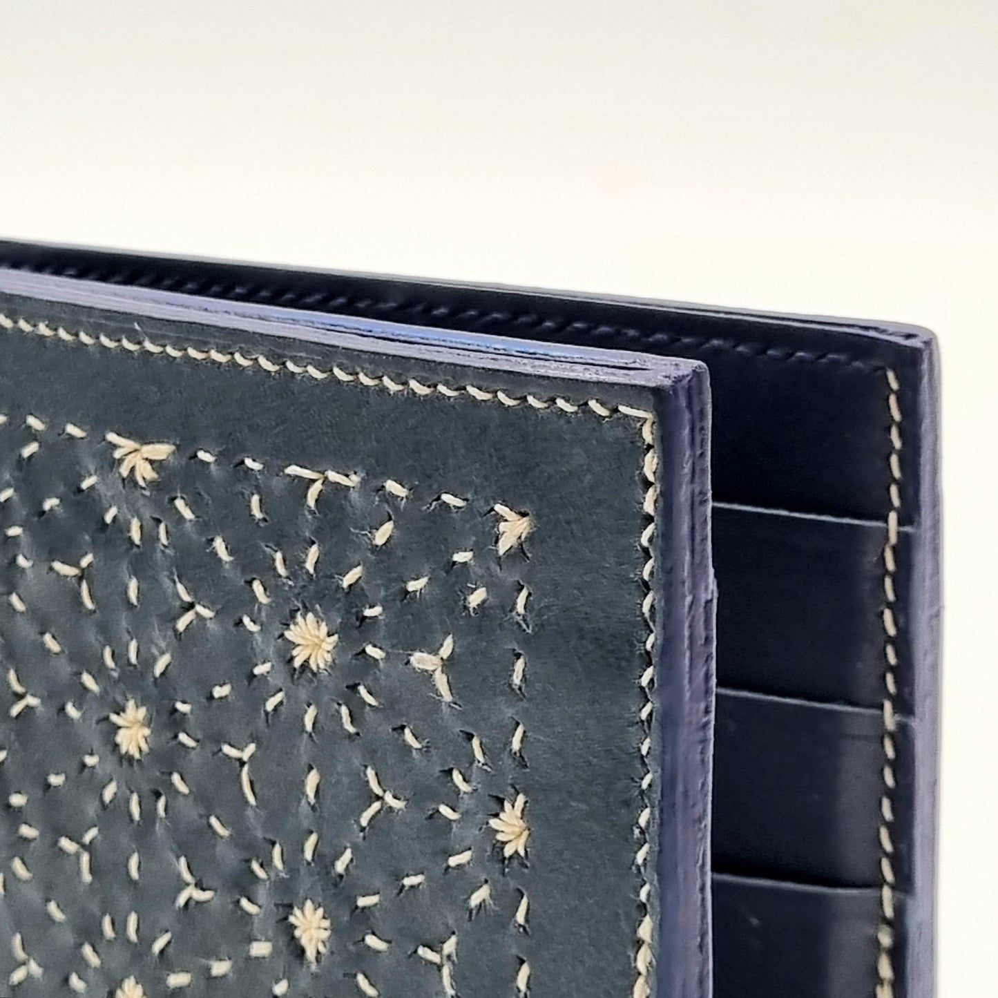 Studio Arkademie ASANOHA SASHIKO Bifold Wallet, Indigo