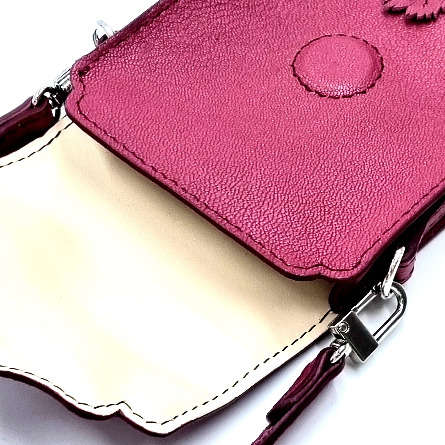 Studio Arkademie MING PEONY Women's Cross Body Pouch, Burgundy