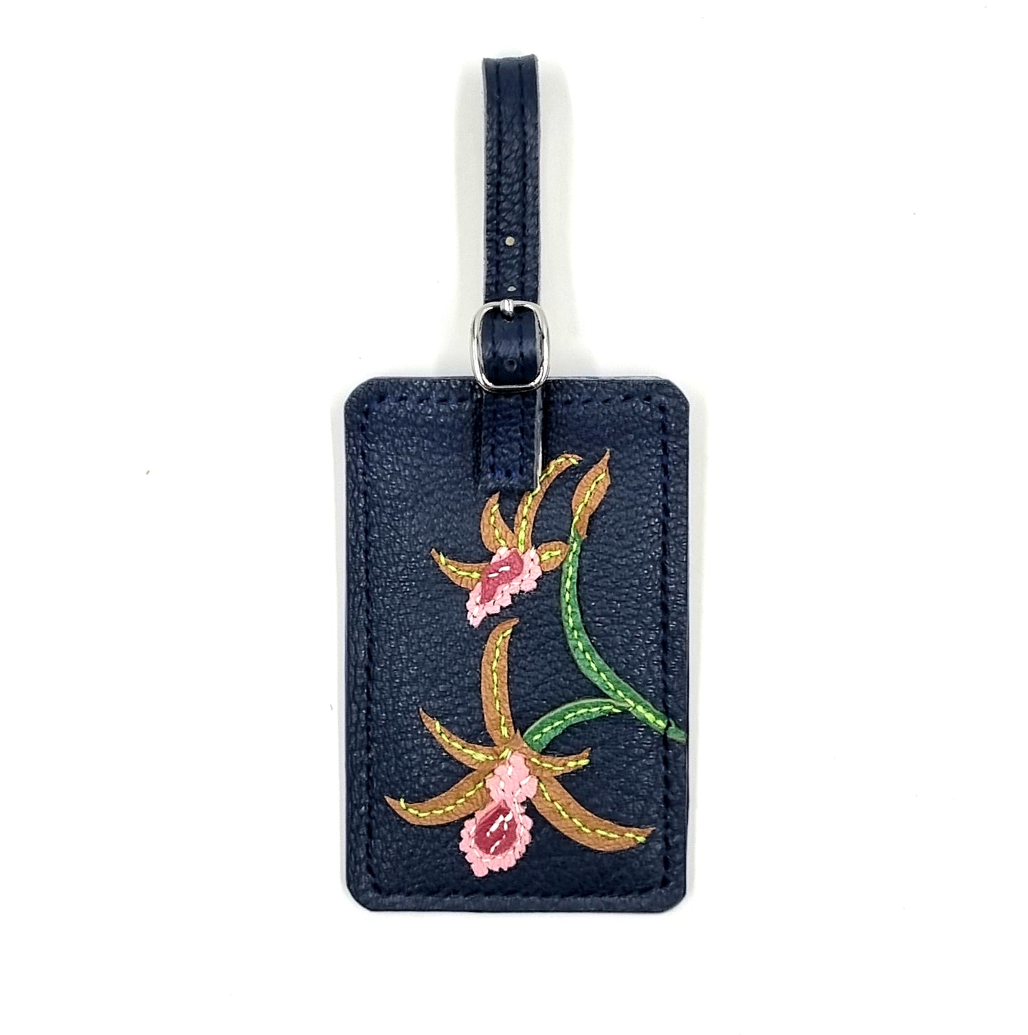 Studio Arkademie SG60 ORCHID GO Leather Luggage Tag, Navy Blue
