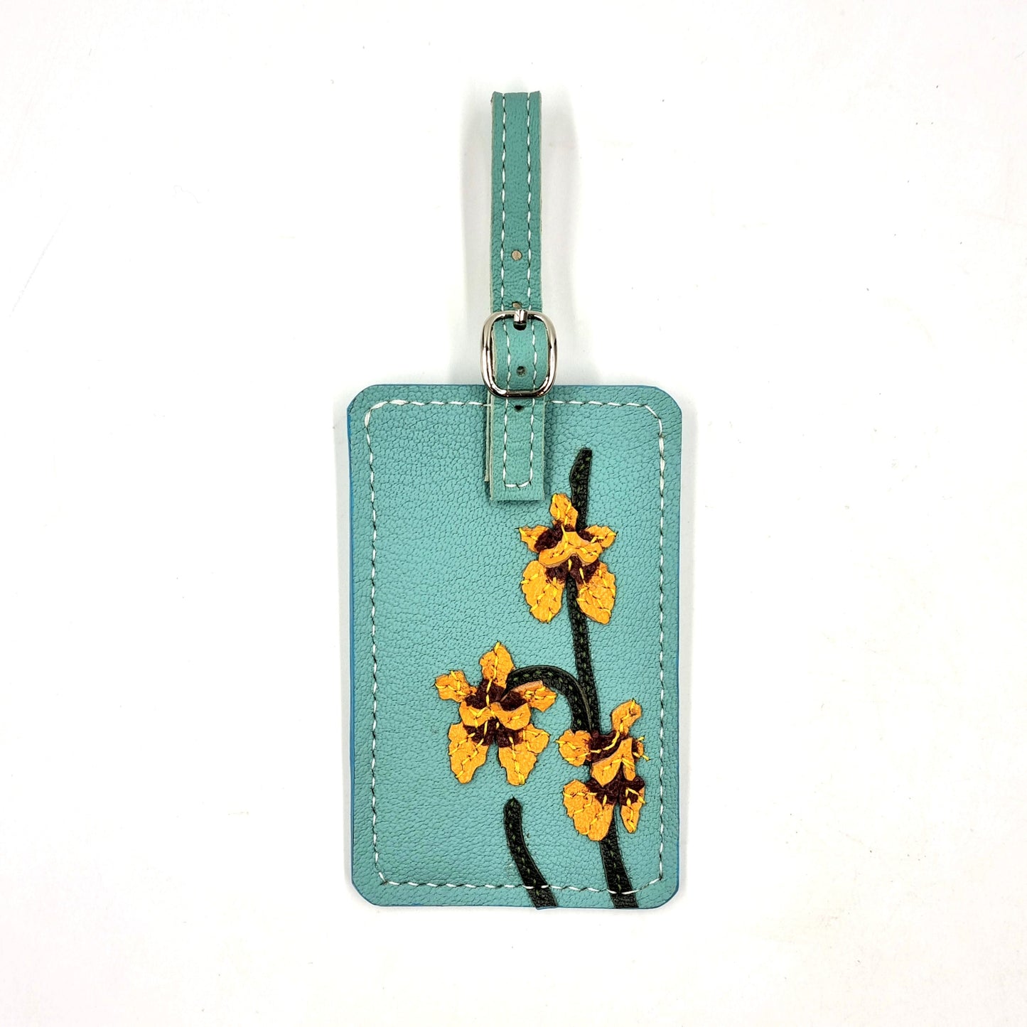 Studio Arkademie SG60 ORCHID GS Leather Luggage Tag, Turquoise