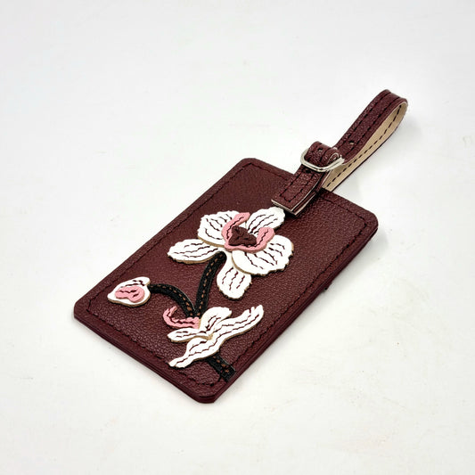 Studio Arkademie SG60 ORCHID PH Leather Luggage Tag, Bordeaux