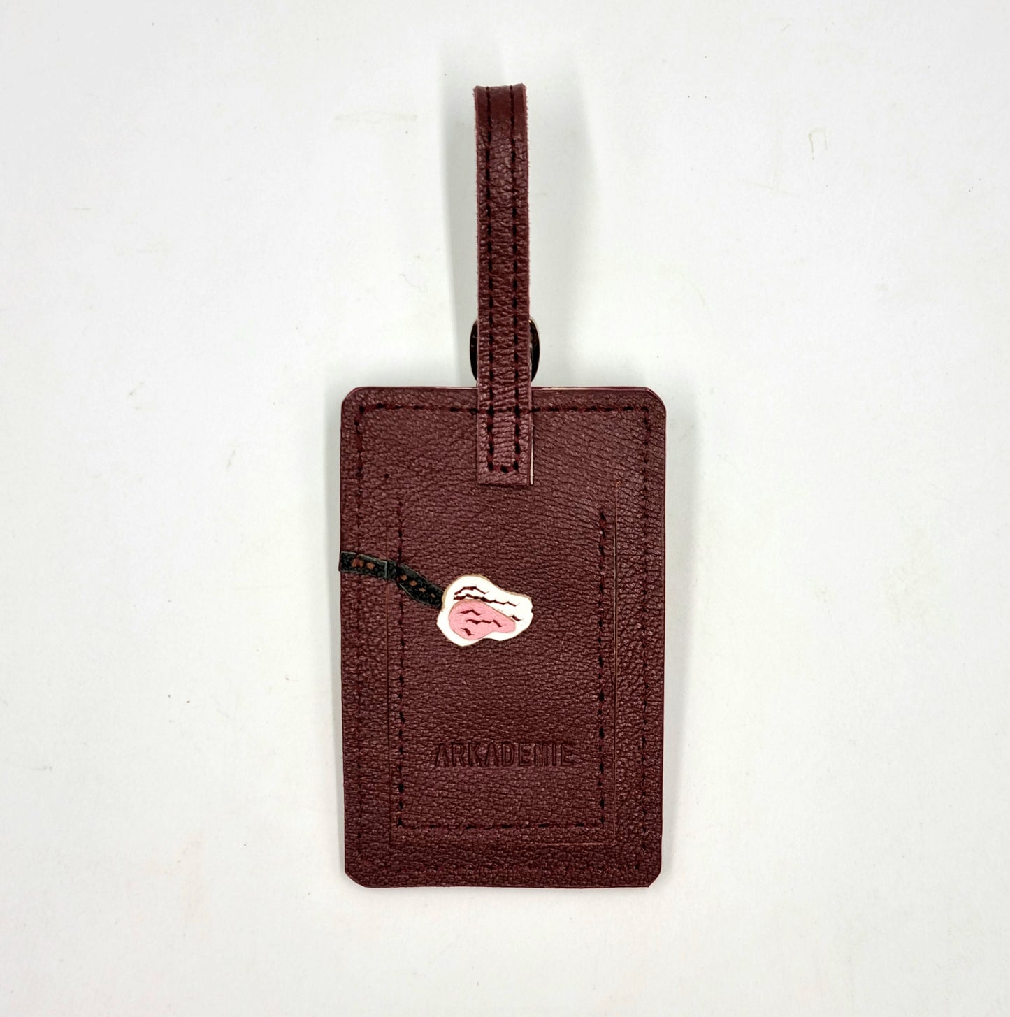 Studio Arkademie SG60 ORCHID PH Leather Luggage Tag, Bordeaux