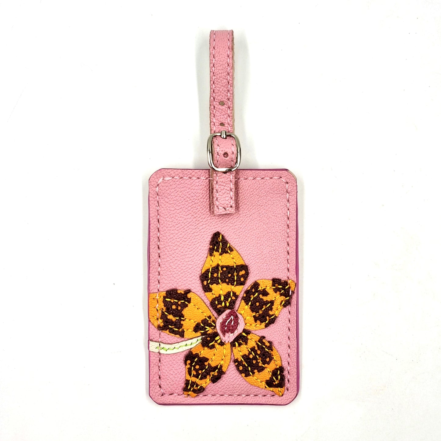 Studio Arkademie SG60 ORCHID TO Leather Luggage Tag, Pink