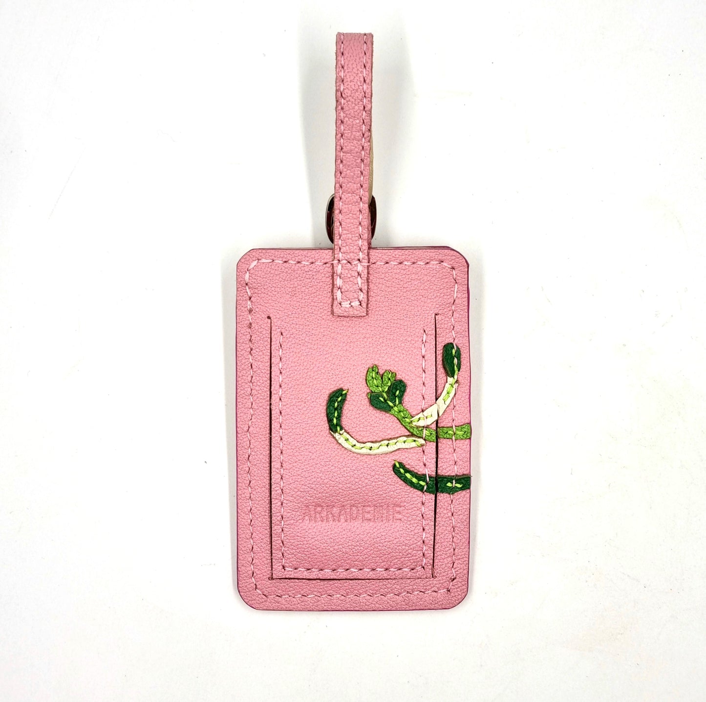 Studio Arkademie SG60 ORCHID TO Leather Luggage Tag, Pink